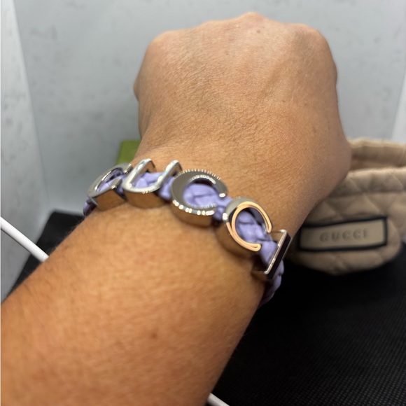 NWT! Gucci Lavender Leather Bracelet Comes with Box - Picture 5 of 9